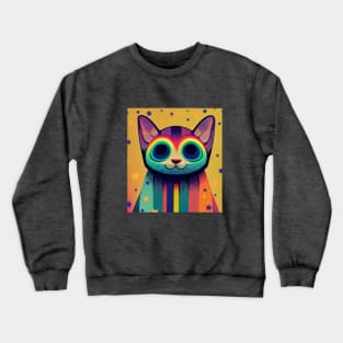 Rainbowcore Kitty Cat Meow Crewneck Sweatshirt